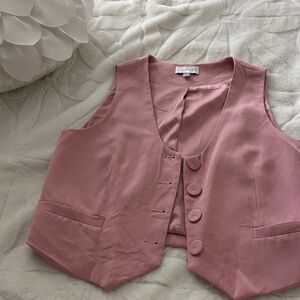 Lucy Paris Blush Buttoned Vest